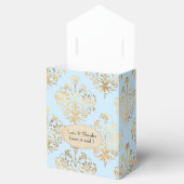 Pastel Blue en Gold  Damask Bedankdoosjes (Geopend)