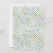 Pastel Blue en Gold Floral Wedding Save The Date (Achterkant)