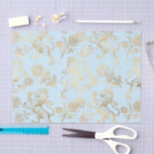 Pastel Blue en Gold  Heraldry Tissuepapier (Craft)