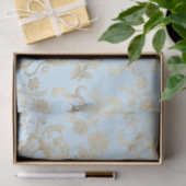 Pastel Blue en Gold  Heraldry Tissuepapier (Geschenk)