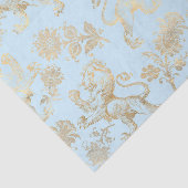 Pastel Blue en Gold  Heraldry Tissuepapier (Detail)