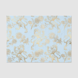 Pastel Blue en Gold  Heraldry Tissuepapier