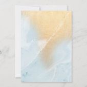 Pastel Blue en Gold Marble | 40e verjaardag Kaart (Achterkant)