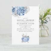 Pastel Blue en Gold  Roos Vrijgezellenfeest Kaart (Staand voorkant)