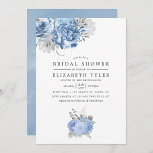 Pastel Blue en Gold Roos Vrijgezellenfeest Kaart