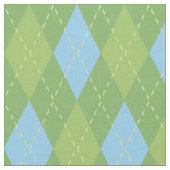 Pastel Blue en Green Argyle Pattern Stof (Close Up)