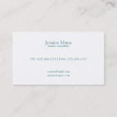 Pastel Blue en Green Checker Patronen Visitekaartje (Achterkant)