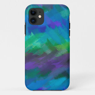 Pastel Blue en Paars Abstract Case-Mate iPhone Case