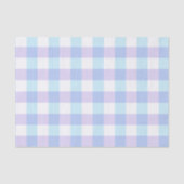 Pastel Blue en Paarse Gingham Tissuepapier (Voorkant)