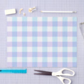 Pastel Blue en Paarse Gingham Tissuepapier (Craft)
