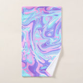 Pastel Blue en Paarse marmer vloeibare textuur Bad Handdoek (Handdoek)