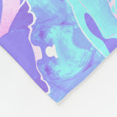 Pastel Blue en Paarse marmer vloeibare textuur Fleece Deken (Hoek)