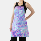 Pastel Blue en Paarse marmer vloeibare textuur Schort (Insitu)