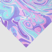 Pastel Blue en Paarse marmer vloeibare textuur Tissuepapier (Detail)