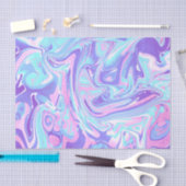 Pastel Blue en Paarse marmer vloeibare textuur Tissuepapier (Craft)