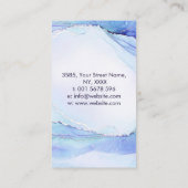 Pastel Blue en Paarse Waterverf Healing Crystals Visitekaartje (Achterkant)