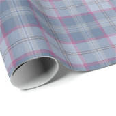 Pastel Blue en Pink Tartan Wrapping Paper Cadeaupapier (Rol Hoek)