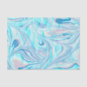 Pastel Blue en roze marmer Swirls Tissuepapier (Voorkant)