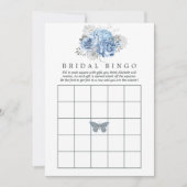 Pastel Blue en Silver Roos Vrijgezellenfeest Kaart (Voorkant)