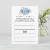 Pastel Blue en Silver Roos Vrijgezellenfeest Kaart (Staand voorkant)