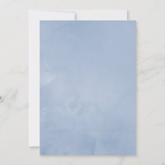 Pastel Blue en Silver Roos Vrijgezellenfeest Kaart (Achterkant)