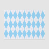 Pastel Blue en White Argyle Pattern Tissuepapier (Voorkant)