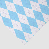 Pastel Blue en White Argyle Pattern Tissuepapier (Detail)