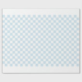 Pastel Blue en White Checkerboard Cadeaupapier (Vlak)