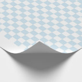 Pastel Blue en White Checkerboard Cadeaupapier (Hoek)