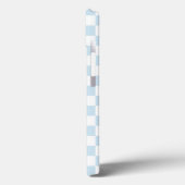 Pastel Blue en White Checkerboard Case-Mate iPhone Case (Achterkant / Links)