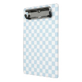 Pastel Blue en White Checkerboard Mini Klembord (Angled2)