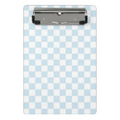 Pastel Blue en White Checkerboard Mini Klembord (Voorkant)