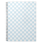 Pastel Blue en White Checkerboard Notitieboek (Voorkant)