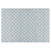 Pastel Blue en White Checkerboard Snijplank (Voorkant)