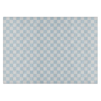 Pastel Blue en White Checkerboard Snijplank