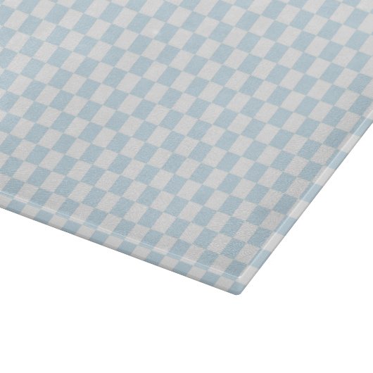 Pastel Blue en White Checkerboard Snijplank (Hoek)