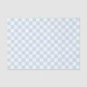 Pastel Blue en White Checkerboard Tissuepapier (Voorkant)