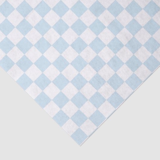 Pastel Blue en White Checkerboard Tissuepapier (Detail)