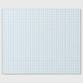 Pastel Blue en White Pied de Poule Pattern Cadeaupapier (Vlak)