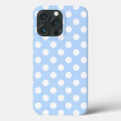 Pastel Blue en White Polka Dots Pattern Case-Mate iPhone Case (Achterkant)