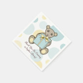 Pastel Blue en Yellow Cute Teddy Bear Servetten (Hoek)