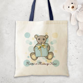 Pastel Blue en Yellow Cute Teddy Bear Tote Bag