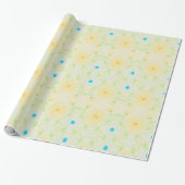 Pastel Blue en Yellow Florence Gift Wrap Cadeaupapier (Uitgerold)