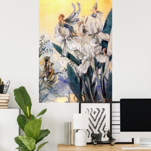  Pastel Blue Faires Poster (Thuiskantoor)