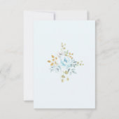 Pastel Blue Floral Hot Air ballon 1 september Kaart (Achterkant)