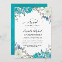 Pastel Blue Floral online virtueel huwelijk