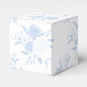 Pastel Blue Floral Waterverf Gift Box Bedankdoosjes (Voorkant Zijde)