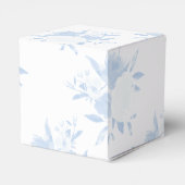 Pastel Blue Floral Waterverf Gift Box Bedankdoosjes (Achterkant)
