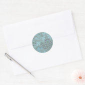 Pastel Blue Flowers Ronde Sticker (Envelop)