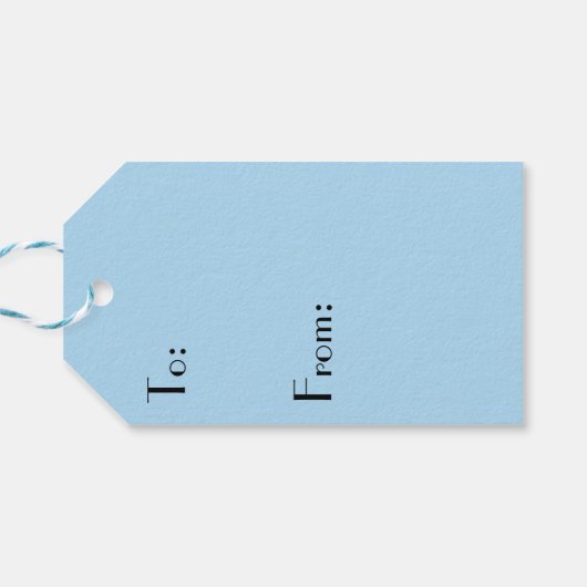 Pastel Blue Gift Label Cadeaulabel (Achterkant Horizontaal)